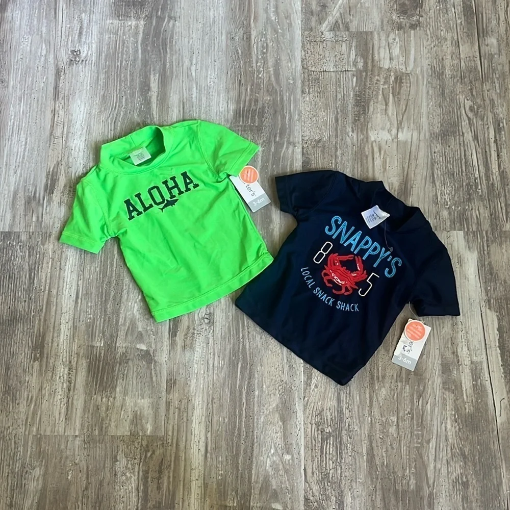 NEW Carter’s Baby Infant swimsuit Rash guard Top Shirt Size 3-6 months